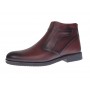 Ghete barbati casual, din piele naturala, cu fermoar, imblanite, GKR Rome Bordeaux